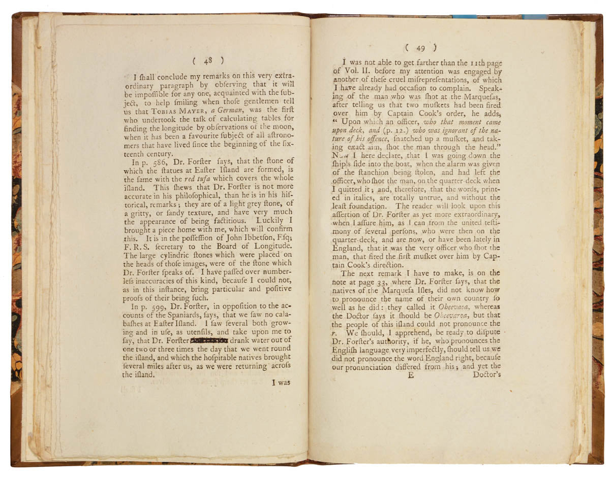 Remarks on Mr. Forster's Account of Captain Cook's Last Voyage round the World,