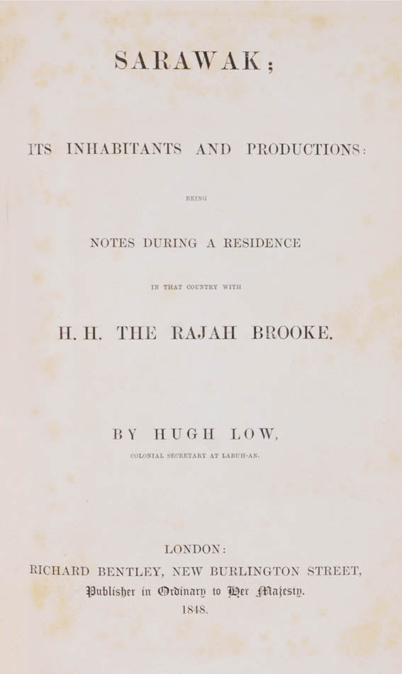 Its inhabitants and productions: Notes during a residence in that country with His Excellency Mr. Brooke