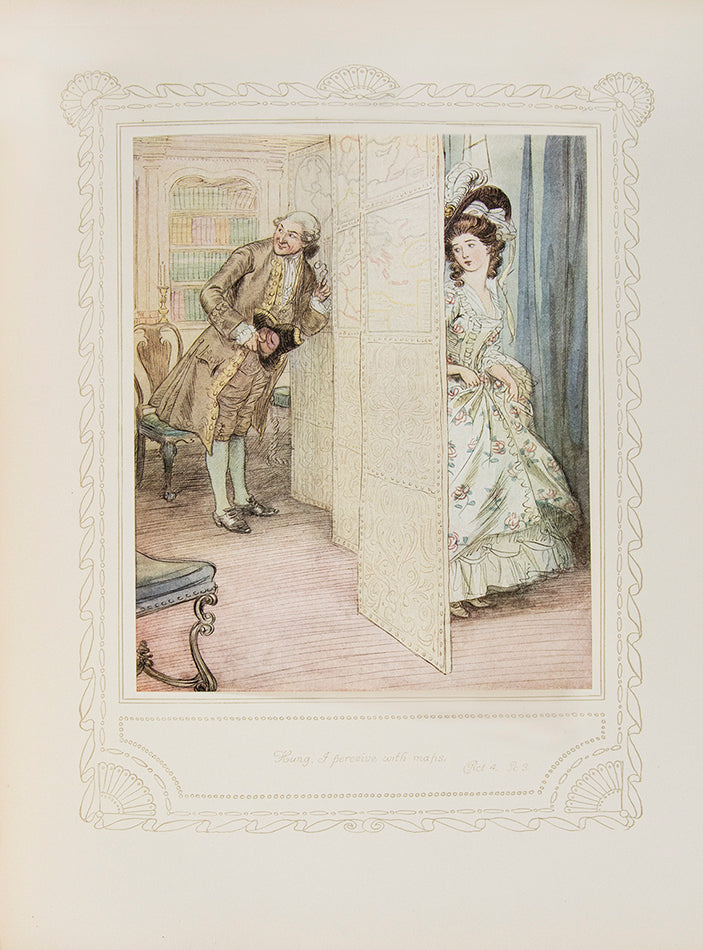 The special deluxe limited edition of Sheridan's The School for Scandal, illustrated & signed by Hugh Thomson, in publisher's full vellum binding 