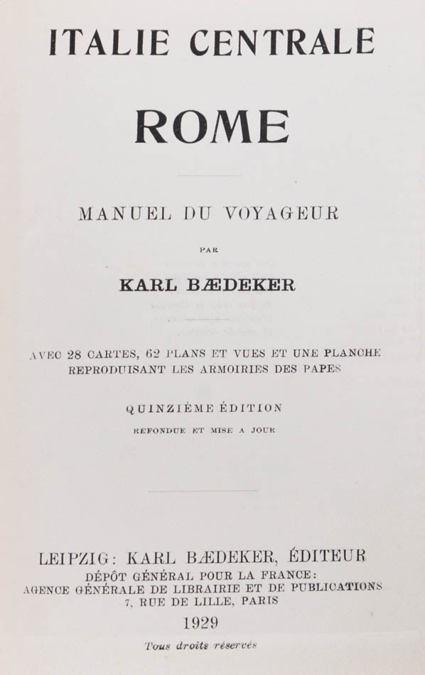 Last edition of Central Italy in French. 