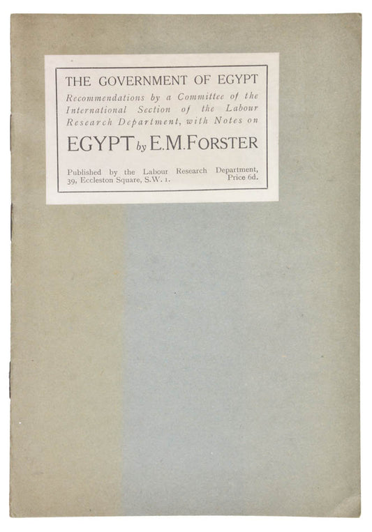 Outlining the historical, social, and political relationship between Egypt and the UK. A surprisingly good example of a rare pamphlet.