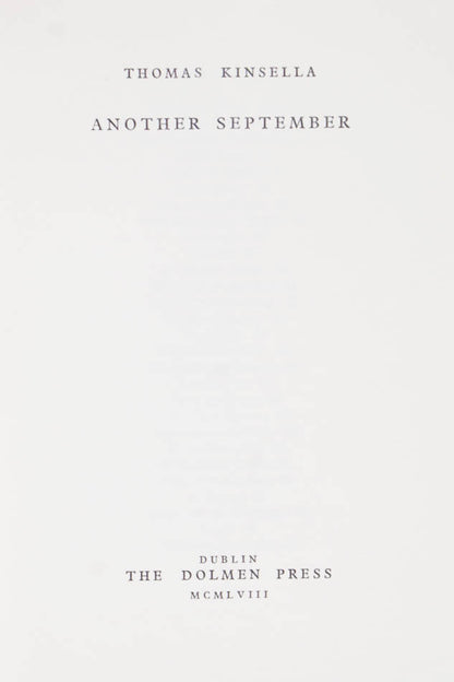 A superb copy in the dust jacket. One of Ireland's favourite poems about issues of acceptance and belonging.
