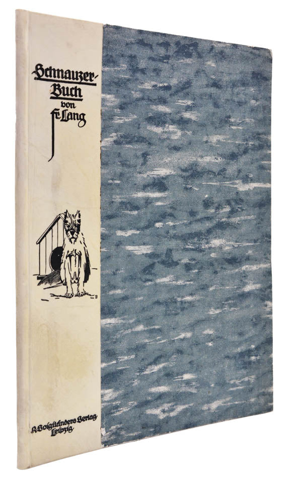 Lovely woodcut illustrations of the Schnauzer dog.