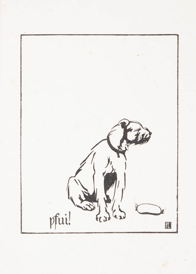 Lovely woodcut illustrations of the Schnauzer dog. 