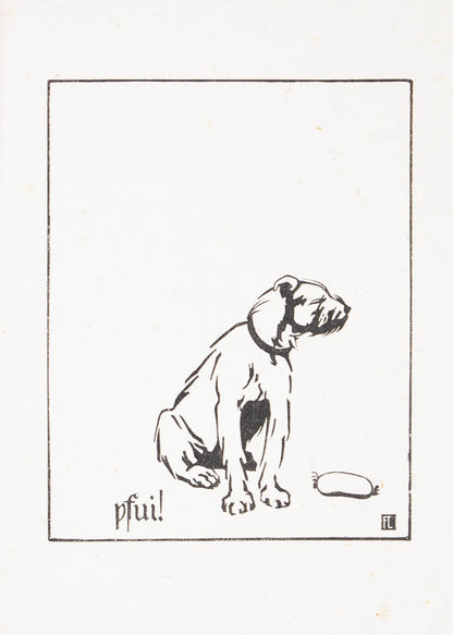 Lovely woodcut illustrations of the Schnauzer dog. 