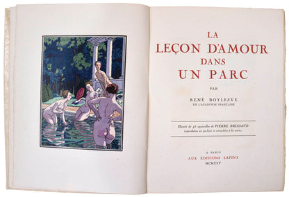 Limited edition, one of 500 copies with 45 illustrations from original watercolours by Pierre Brissaud reproduced in pochoir and retouched by hand