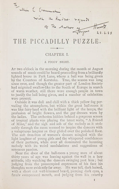 The Piccadilly Puzzle.