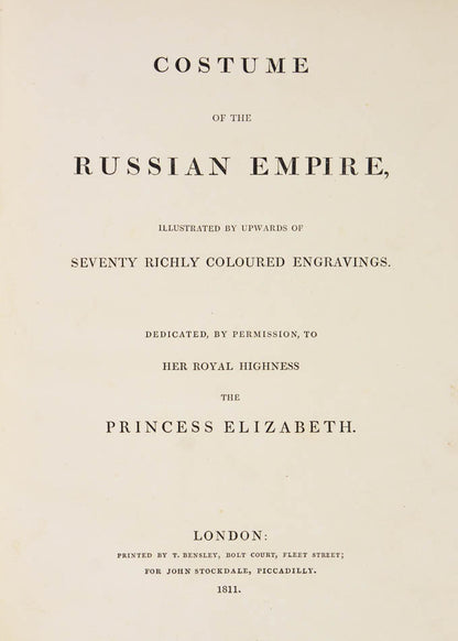 A wonderful costume book of the Russian Empire