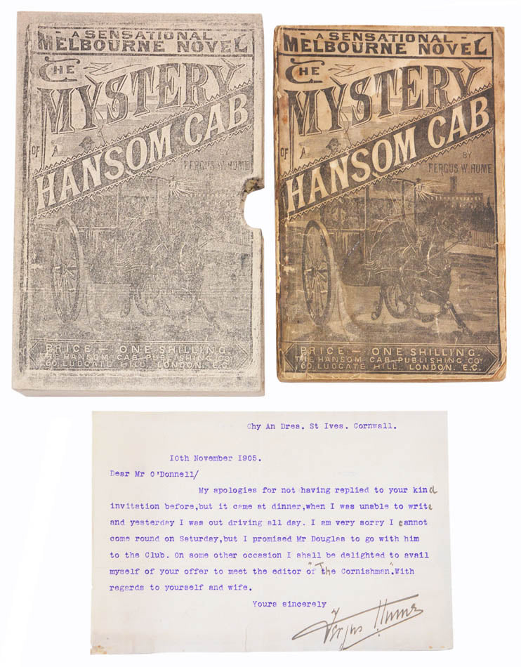 An attractive early issue of this classic of Victorian detective fiction, further enhanced by a letter from the author to Mr O'Donnell. 