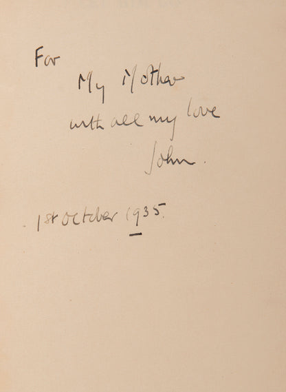 Signed presentation copy to the author's mother