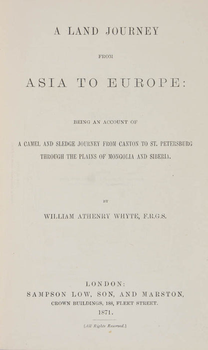 A land journey from Asia to Europe,