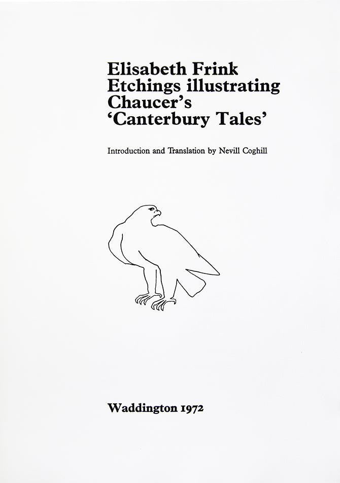 A monumental book with striking full-page etchings by Frink depicting the figures, animals and birds that characterise her work. 