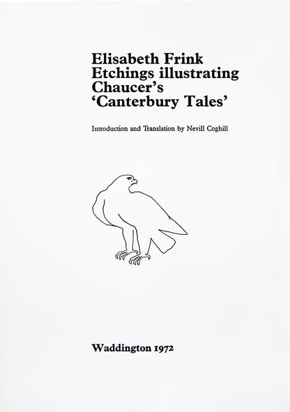 A monumental book with striking full-page etchings by Frink depicting the figures, animals and birds that characterise her work. 
