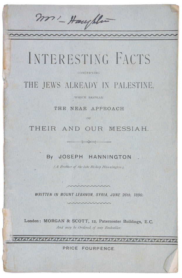 A Christian missionary text, preaching all faiths "to abide in Christ" in anticipation for the near approach of the Messiah to the Holy Land. 