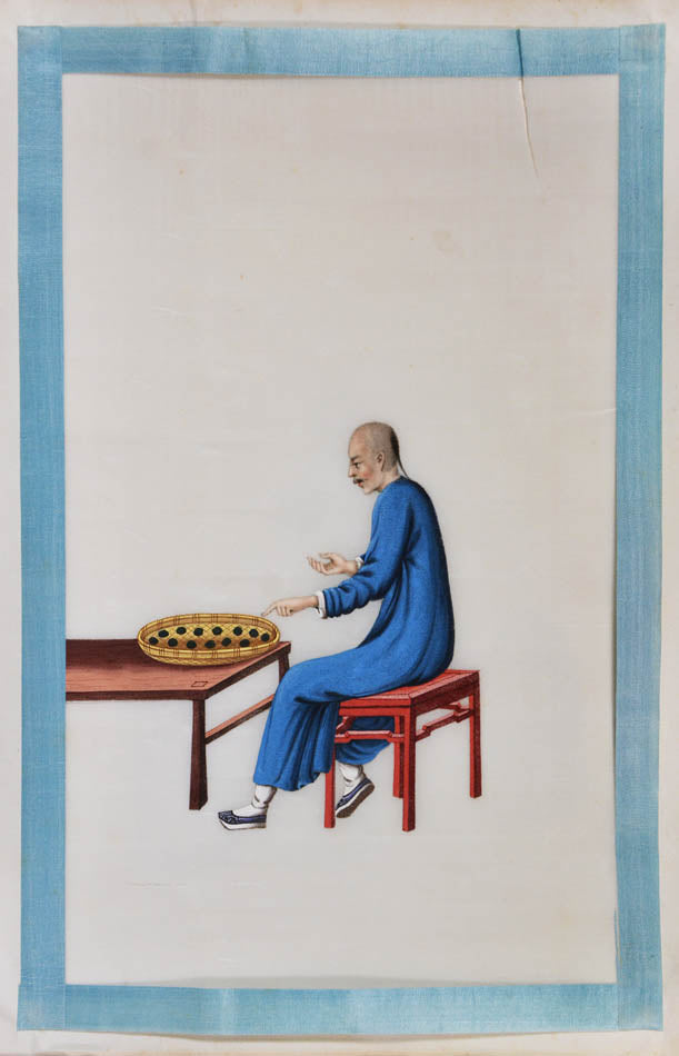 An excellent example of rare Chinese album on pith paper on tea cultivation depicting each process in detail