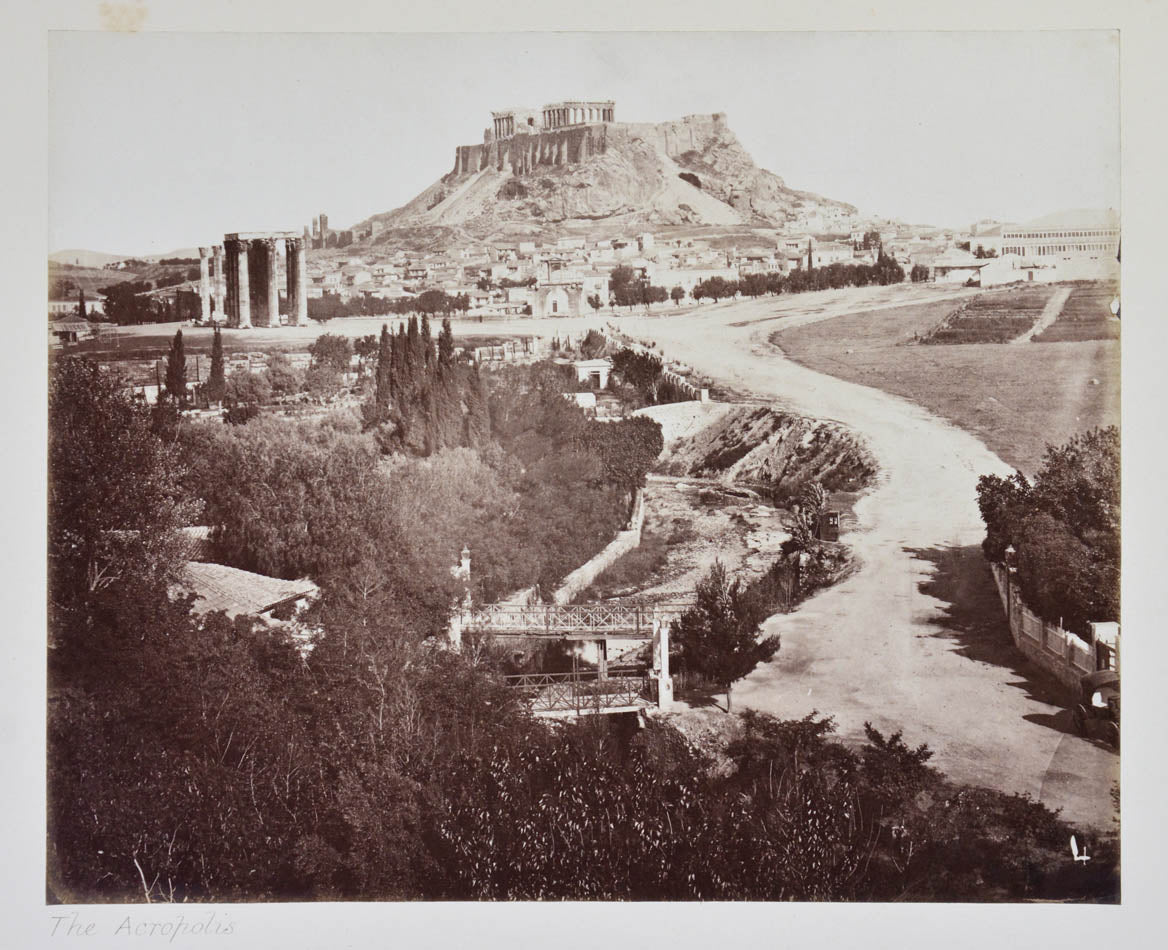 Photographs include: the Acropolis, Temple of Jupiter, Gate of Adrian, Theatre of Herodes Atticus, Propylea, Temple of Nike, etc.