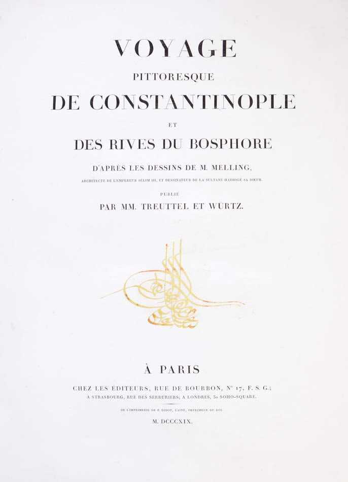 Voyage pittoresque de Constantinople et des rives du Bosphore.