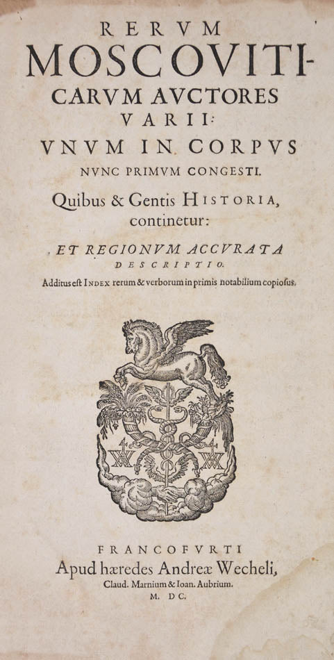 First edition of this compilation containing the first detailed eyewitness ethnography of Russia, a country largely unkown to Europeans at the time. 