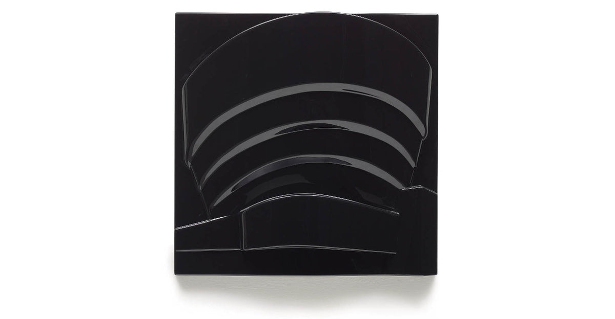 Perspex form, vacuum formed acrylic and spray painted black, published by xartcollection, Zurich.