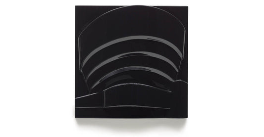 Perspex form, vacuum formed acrylic and spray painted black, published by xartcollection, Zurich.