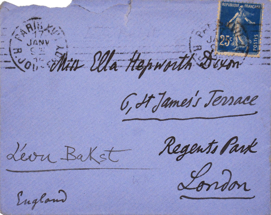 Autograph letter from Leon Bakst to Ella Hepworth Dixon.