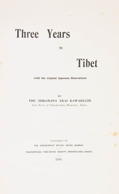 Kawaguchi Ekai was a Japanese Buddhist monk and the first recorded Japanese citizen to travel in Nepal and Tibet.
