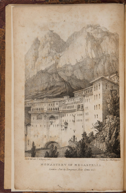 First edition of William Gell's Narrative of a Journey in the Morea. Gell wanted to show what Greece was really like before the revolution.