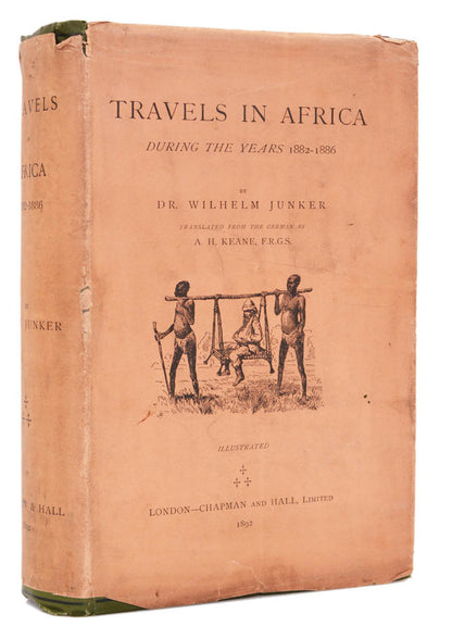 With rare dust wrapper. Junker charted the course of the Congo and its tributaries during his decade in Central Africa.