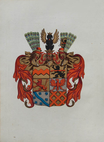 rich botanical and architectural decoration extending beyond the engraved matter. The copy has been enhanced by the addition of 15 original watercolours 