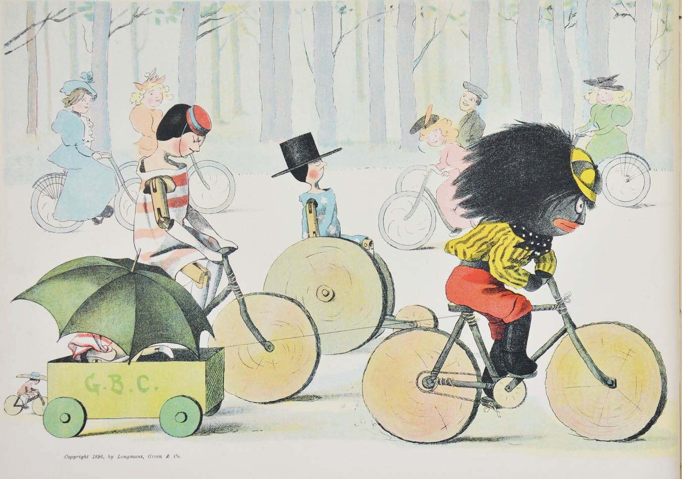 Very good example of this title from the Uptons' Golliwogg series of thirteen books; one of the best in terms the variety & scope of the illustrations.