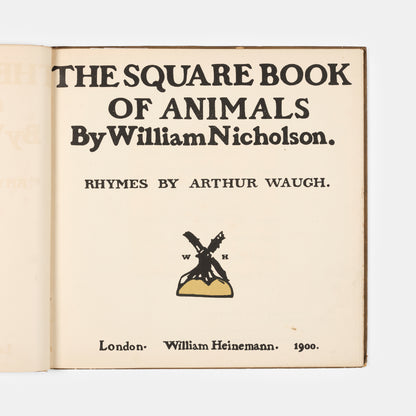 An unusually good example of what is generally regarded as the rarest of William Nicholson's illustrated works; accompanying rhymes by Arthur Waugh.