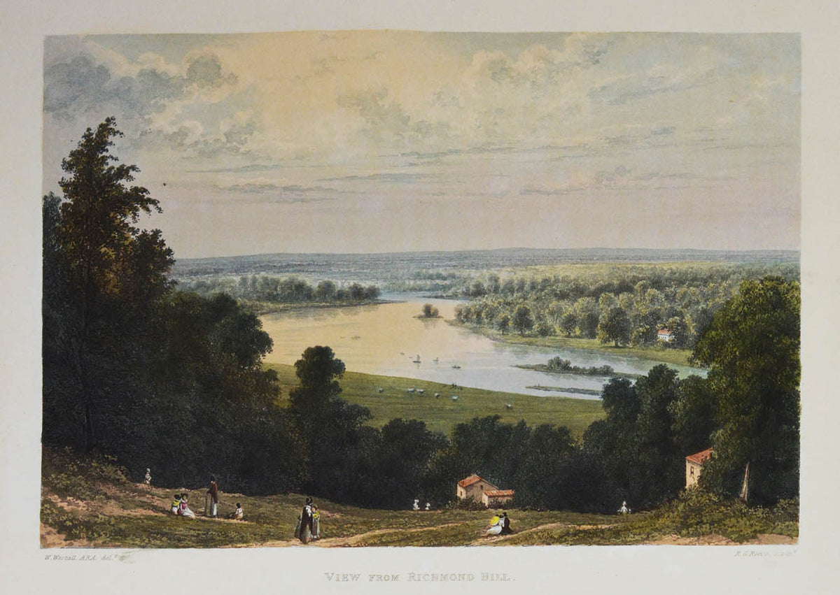 Fine set of classic Thames views. Large paper copy with the plates in 2 states, and superior colouring. Views include Eton, Windsor, Oxford, Richmond.