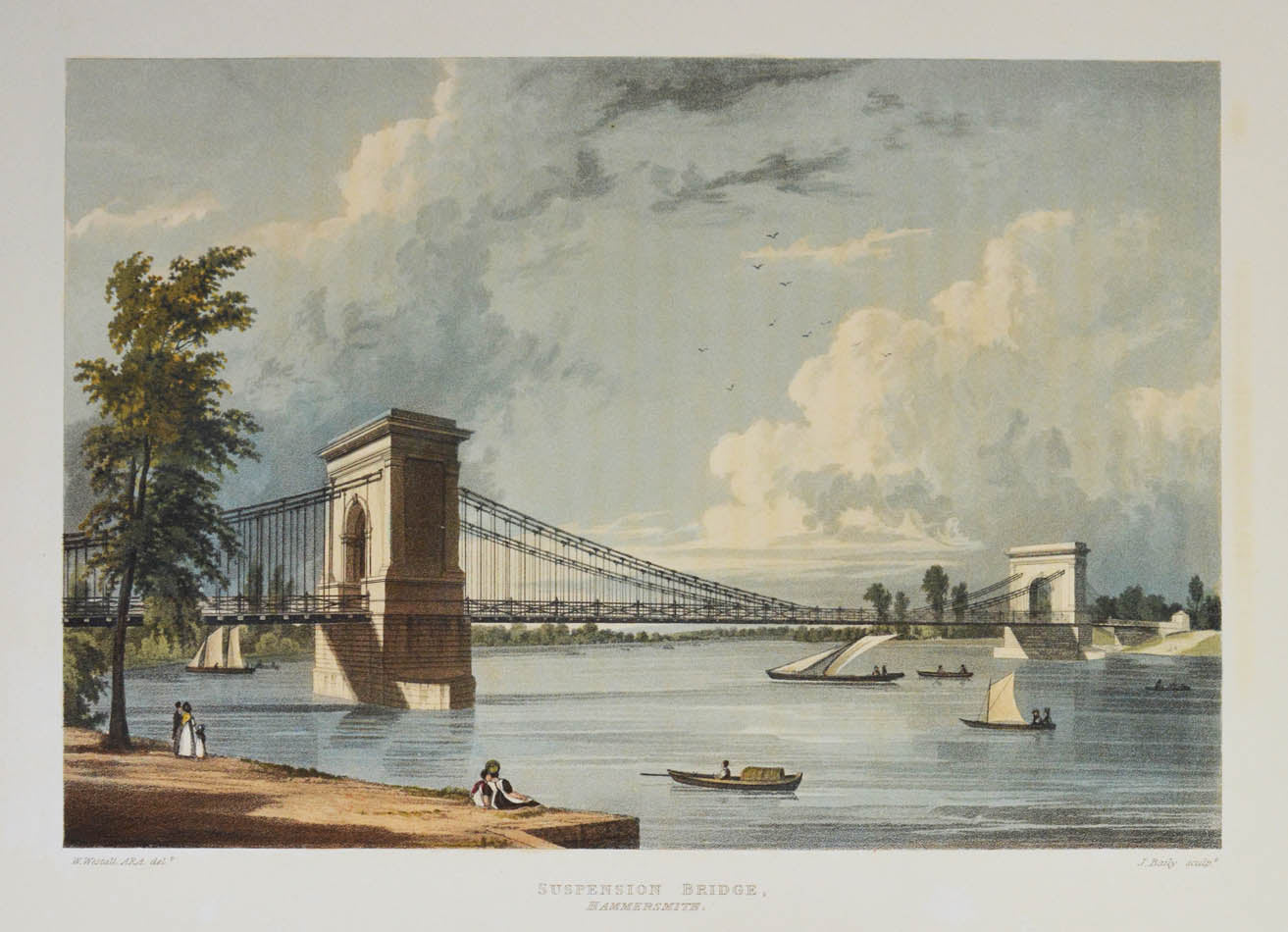 Fine set of classic Thames views. Large paper copy with the plates in 2 states, and superior colouring. Views include Eton, Windsor, Oxford, Richmond.