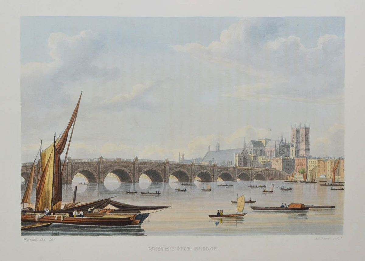 Fine set of classic Thames views. Large paper copy with the plates in 2 states, and superior colouring. Views include Eton, Windsor, Oxford, Richmond.