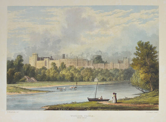 Fine set of classic Thames views. Large paper copy with the plates in 2 states, and superior colouring. Views include Eton, Windsor, Oxford, Richmond.