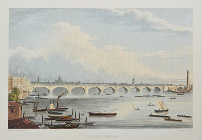 Fine set of classic Thames views. Large paper copy with the plates in 2 states, and superior colouring. Views include Eton, Windsor, Oxford, Richmond.