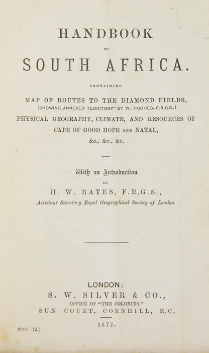 A rare first edition of this very detailed and comprehensive guide to South Africa.