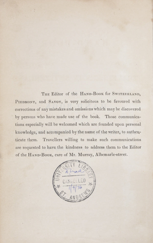 Rare First Edition. Written by John Murray III. 