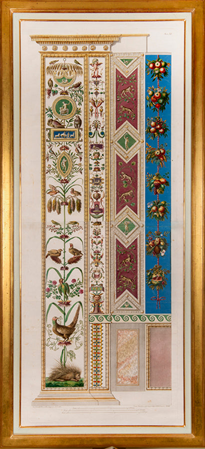 A complete set of pilasters from the first part of the Loggie di Rafaele nel Vaticano series, with vibrant original colours.