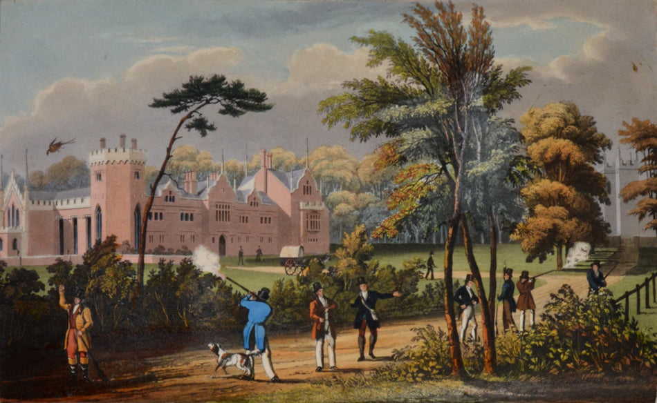 15 hand-coloured aquatints by Rawlins, publisher's green morocco, a very good copy