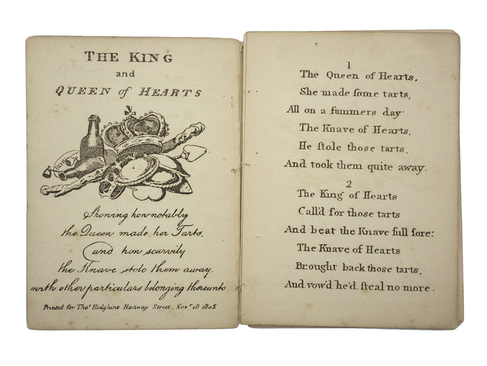 In 1805, the famous British essayist and then would-be poet Charles Lamb wrote a children's poem, known as 'The King and Queen of Hearts'. 