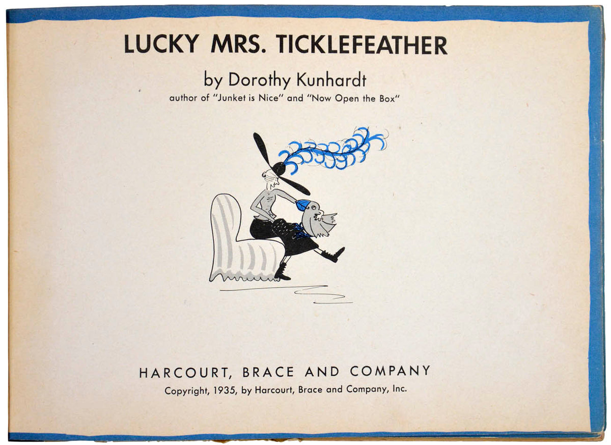 An unusual children's book, without question uncommon. The adventures of Mrs Ticklefeather and her puffin called Paul as they hunt the perfect sunflower.