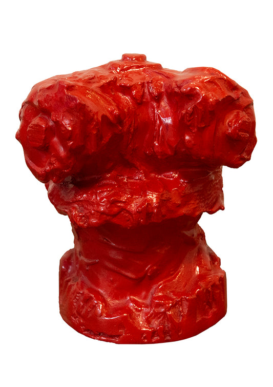 Claes Oldenburg, Fire Plug Souvenir, Chicago, August 1968, plaster sculpture in red, signed, from the edition of 100
