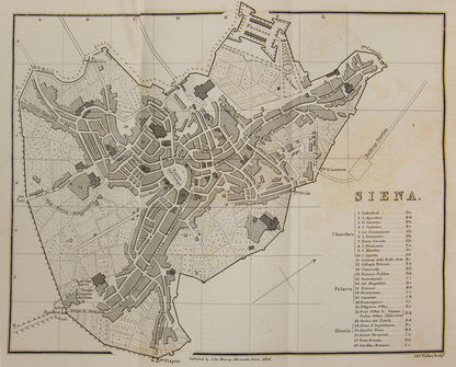 Rare to find both volumes of Central Italy. The plans include Bologna, Siena and the Vatican. 