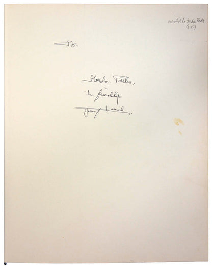 An attractive dedication copy of Karsh's striking portraits. The photographer has inscribed this copy 'To: Gordon Parks, in friendship, Yousuf Karsh'. 