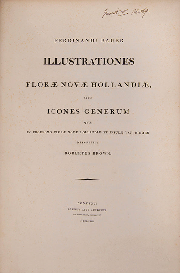 Ferdinand Bauer recorded not only botanical but also zoological specimens on the voyage to Australia of Matthew Flinders.