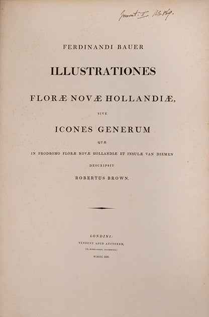 Ferdinand Bauer recorded not only botanical but also zoological specimens on the voyage to Australia of Matthew Flinders.