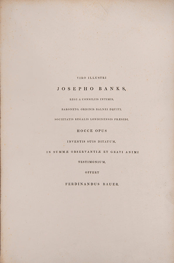 Ferdinand Bauer recorded not only botanical but also zoological specimens on the voyage to Australia of Matthew Flinders.