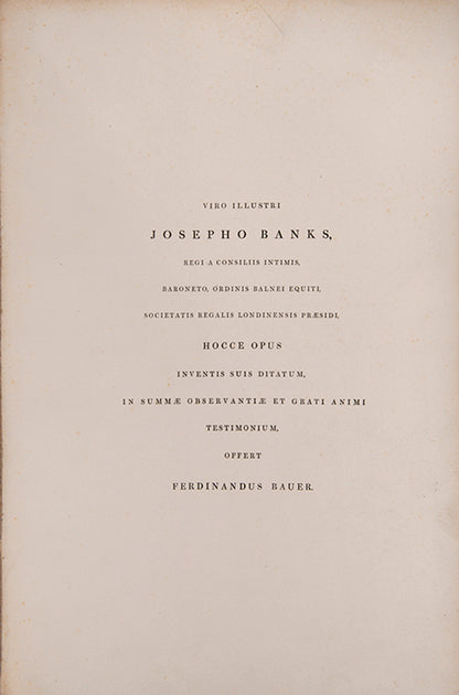 Ferdinand Bauer recorded not only botanical but also zoological specimens on the voyage to Australia of Matthew Flinders.