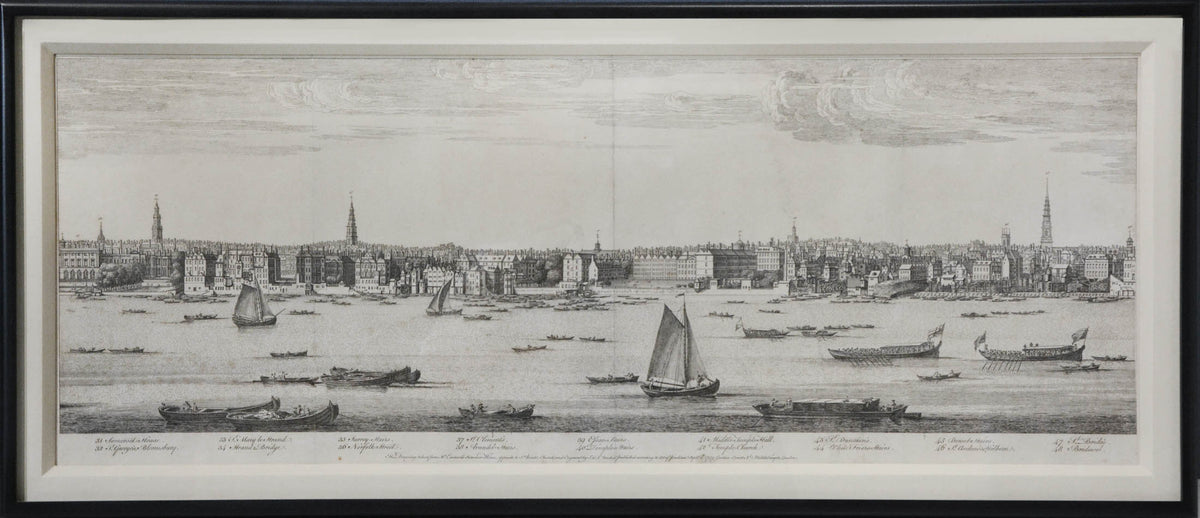 Copper engraving, printed on five sheets.  